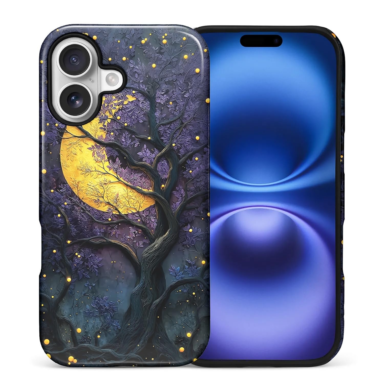 Coque iPhone 17 antichoc violette double protection lune - 8