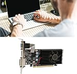 GT 210 Graphics Card, 1GB 64bit GDDR3 589MHz 1000MHz Computer Graphics Card, PCI Express2.0 VGA DVI Low Profile Computer GPU, Desktop Video Card for Gaming PC