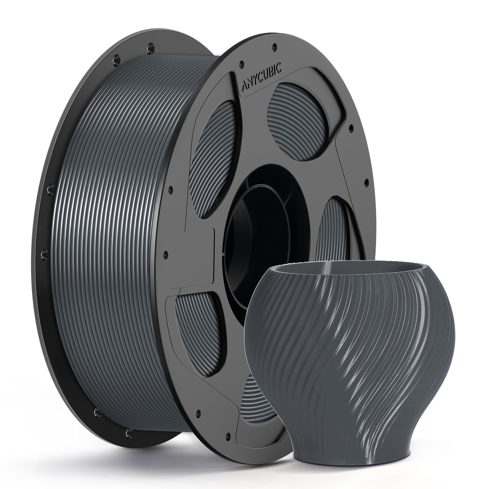 ANYCUBIC PETG Filament 1.75mm, 1KG Reusable Spool, Dark Grey