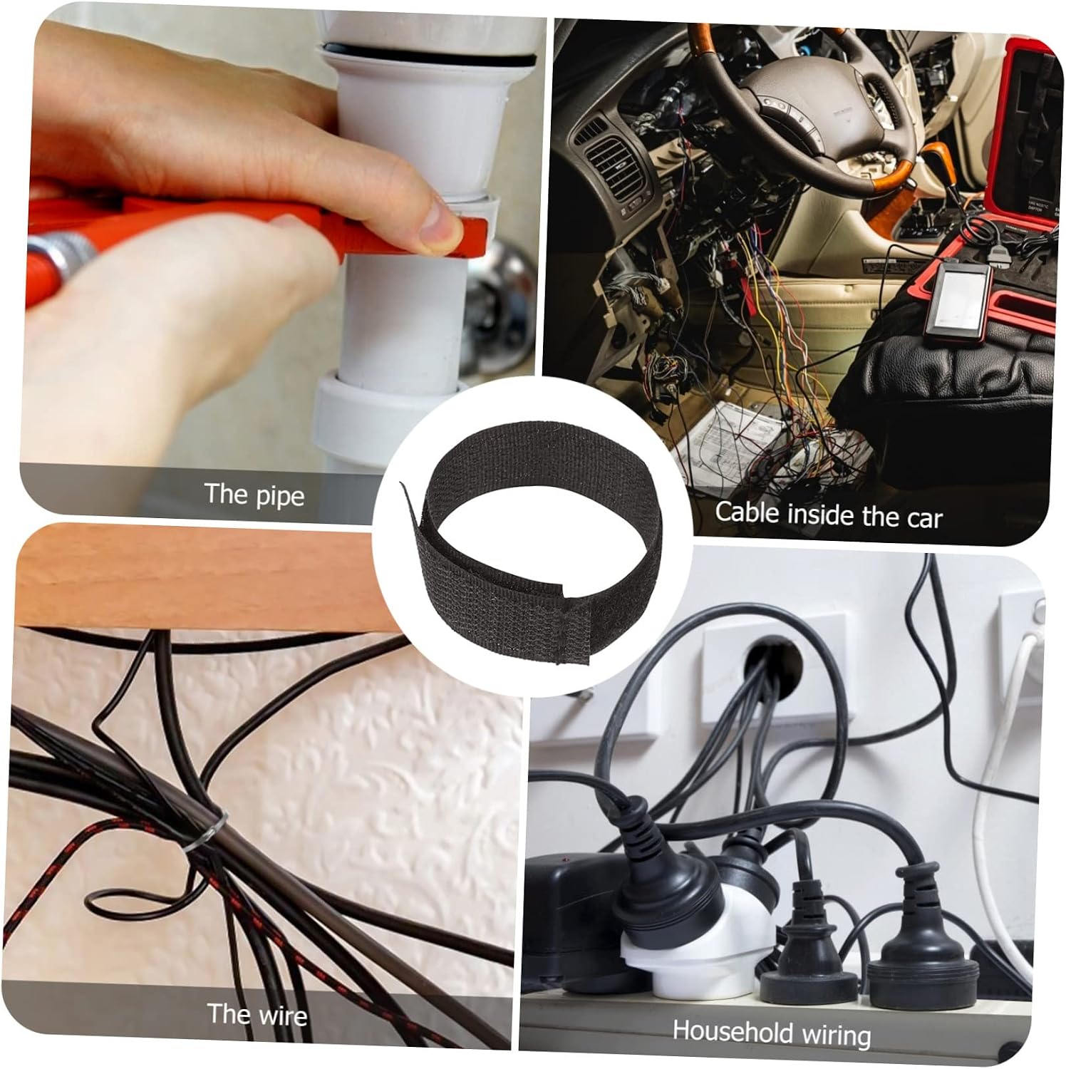 NUOBESTY 100pcs Reusable Nylon Cable Ties Fastening Cord Straps for Home Office Organization Hook Wire Organizer for Tidy Cables Wires