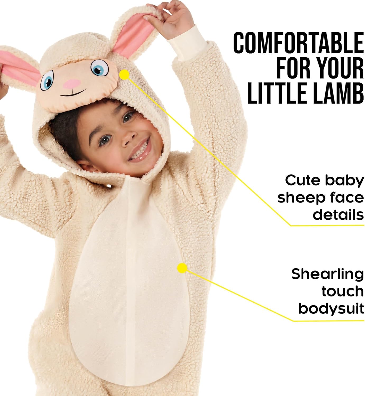 Morph Sheep Costume For Kids, Lamb Costume For Kids, Sheep Costumes Toddler, Nativity Animal Costumes - Image 2