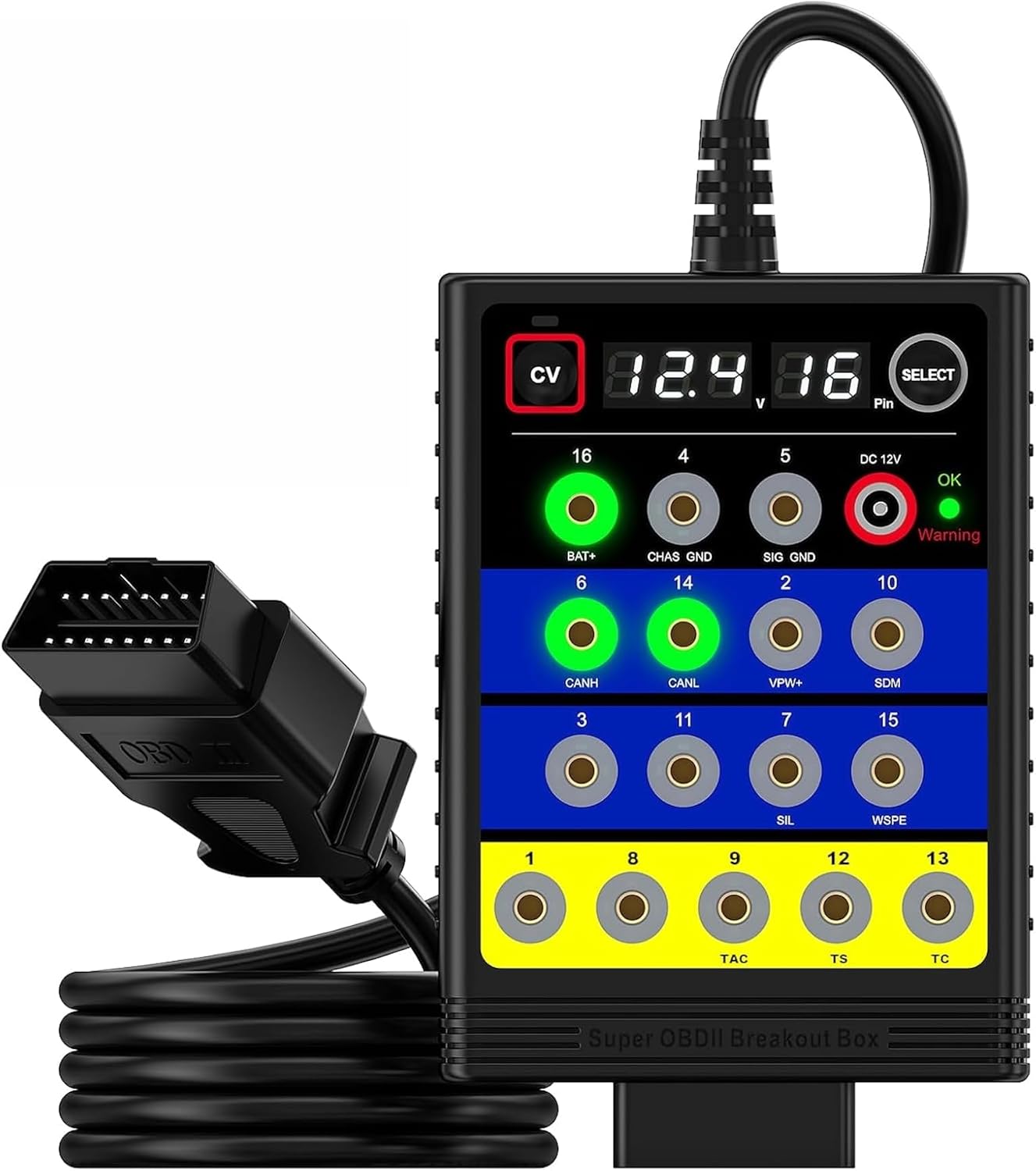 TRISCO OBD2 Scanner Diagnostic Tool,Code Rreader for Cars and Trucks 16-Pin CAN Bus Test, Car Diagnostic Tool with Voltage Display, ECU Programming Support, CAN/K-LINE Protocol Detection