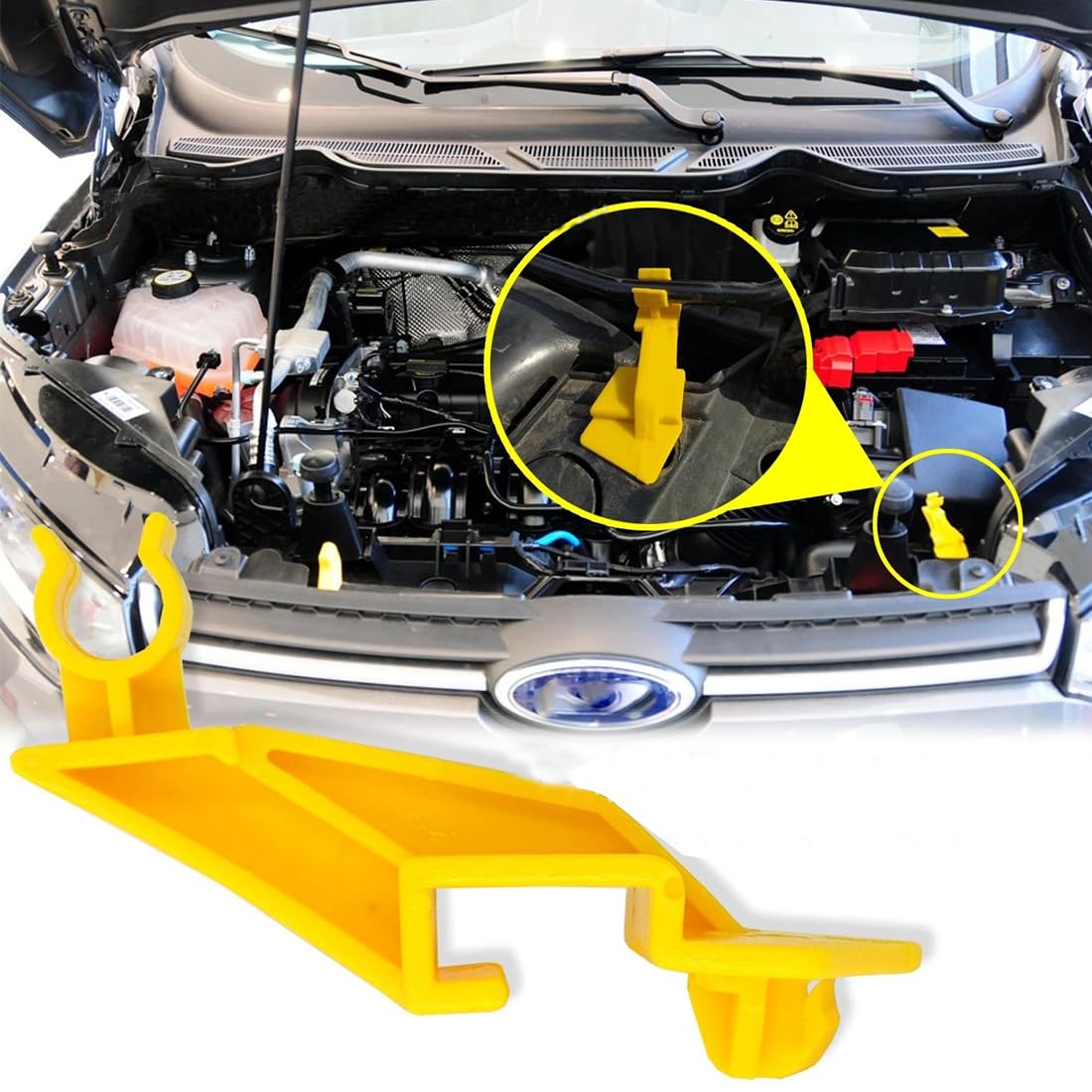 2 Fermacofano Per Ford Fiesta - Ricambio 8A6116828AB, In Materiale Durevole, Facile Da Montare - Foto 12