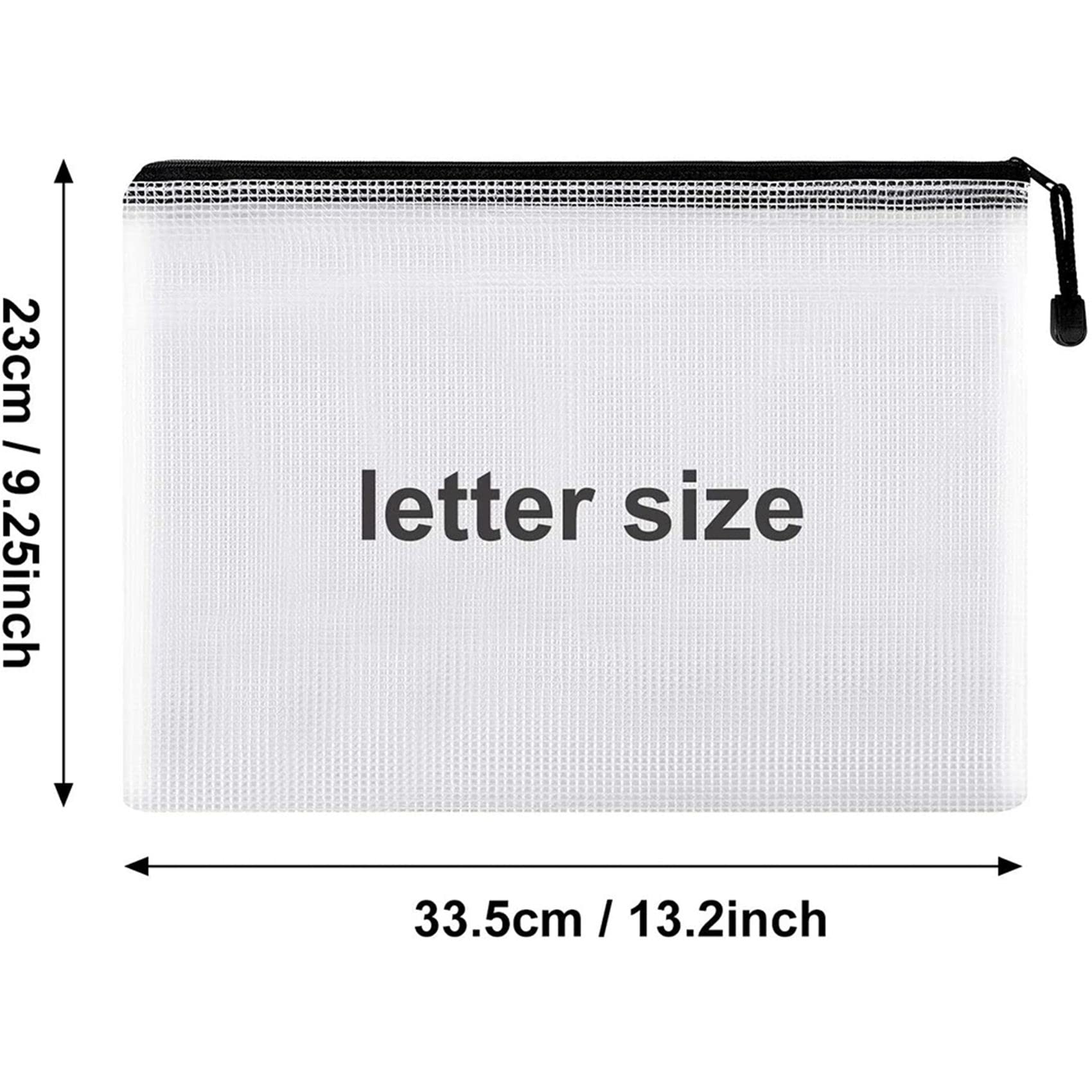 VENOAL 64-Teilige Mesh-Reißverschlusstasche-Dokumententasche, Wasserdichte Ordner mit Reißverschluss, A4-Format, für Schulbürobedarf, Reisetaschen