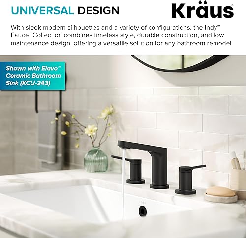 Miniatura 15 de KRAUS Indy - Grifo de baño con sensor sin contacto con caja de control y mezclador de temperatura en acero inoxidable sin manchas, KSB-10001SFS