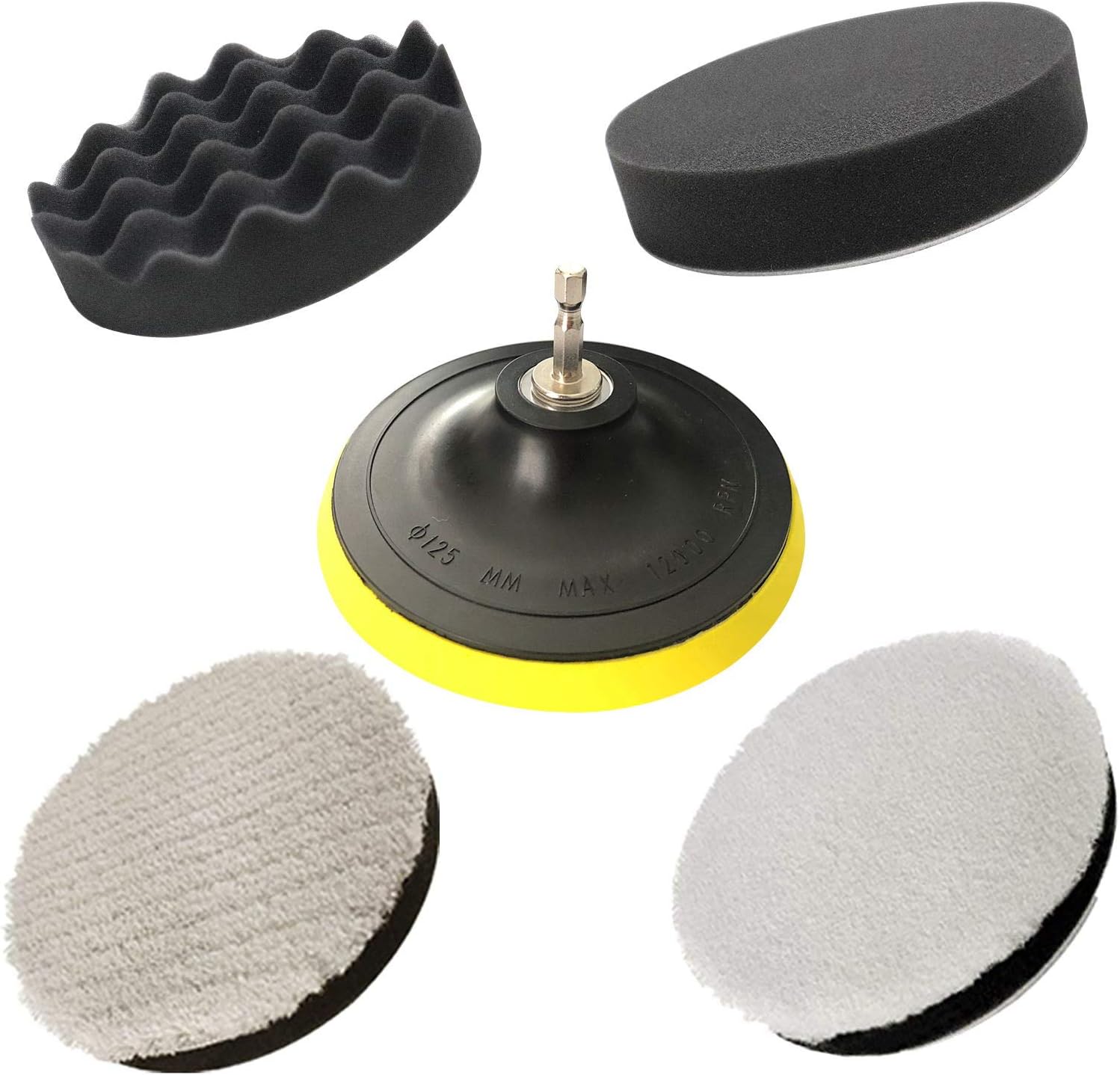 Jiguoor Polishing Pads, Car Foam Buffing Sponge Pad Professional Car