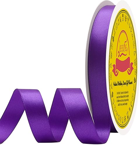 Miniatura 530 de Cinta de satén verde esmeralda de doble cara de 1-1/2 pulgadas x 50 yardas, cinta de poliéster verde esmeralda para envolver regalos, muy adecuada