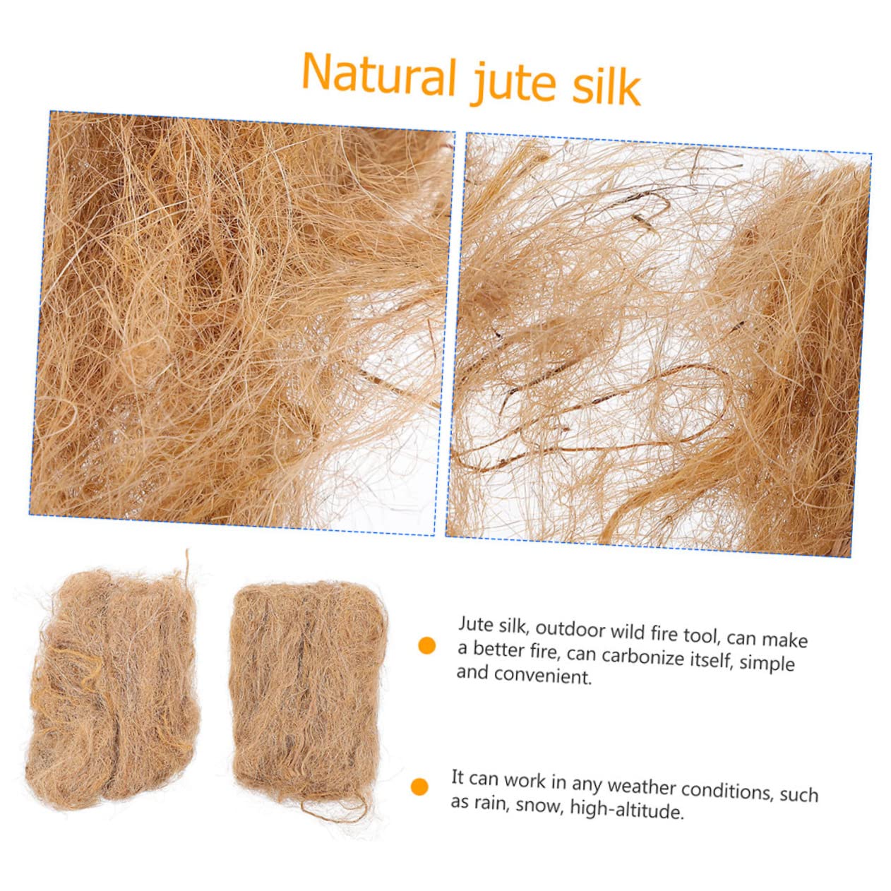 12pièces Outils De Feu Professionnels Jute Accessoires De Camping Pratiques pour Allumer des Flammes Légers Et