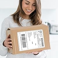 Vista 72 de MFLABEL 2x4 Shipping Labels - 25 Sheets (250 Labels) for Laser & Inkjet Printers, 10-UP FBA Address Stickers, Matte White Self-Adhesive Mailing