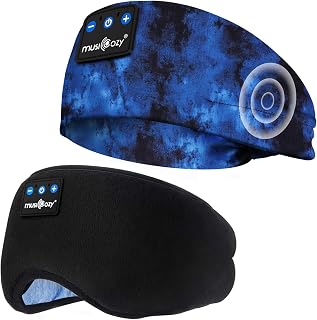MUSICOZY Sleep Headphones Bluetooth 5.4 Headband, Sports Wireless Earphones Sweat Resistant Earbuds Sleeping Headphone with Ultra-Thin HD Stereo Speaker for Workout Running Cool Gadgets Unique Gifts