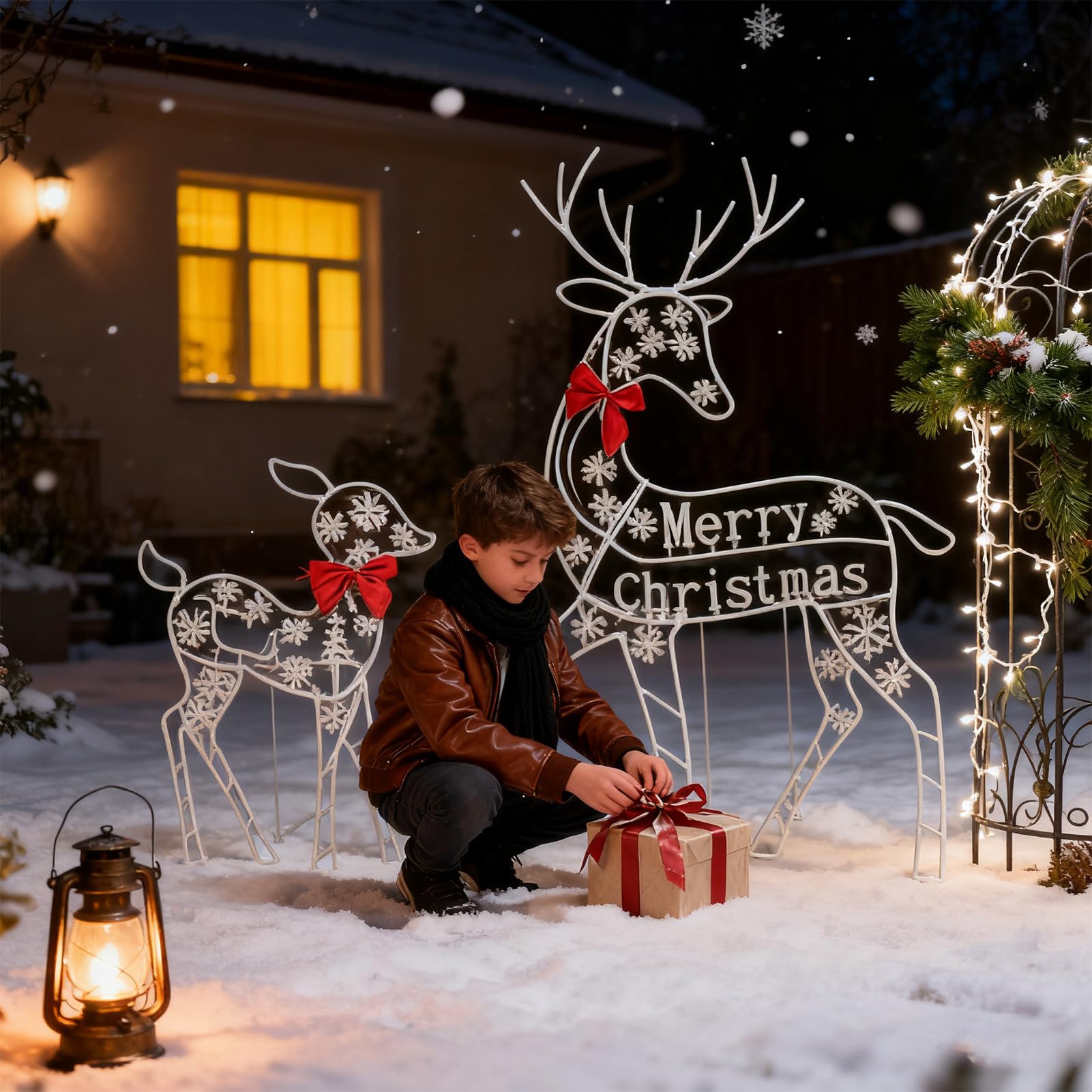 Navideños para Exterior Decoración De Jardín Trasero Estacional | Decorativo Para Jardín para Propietarios Planificadores Vecindario Patio Delantero Invierno Jardín Patio Trasero Entrada