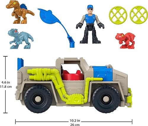 Miniatura 5 de Fisher-Price Imaginext Jurassic World - Juego de juguetes de dinosaurio de pista y transporte para juegos de simulación para niños a partir de 3 años