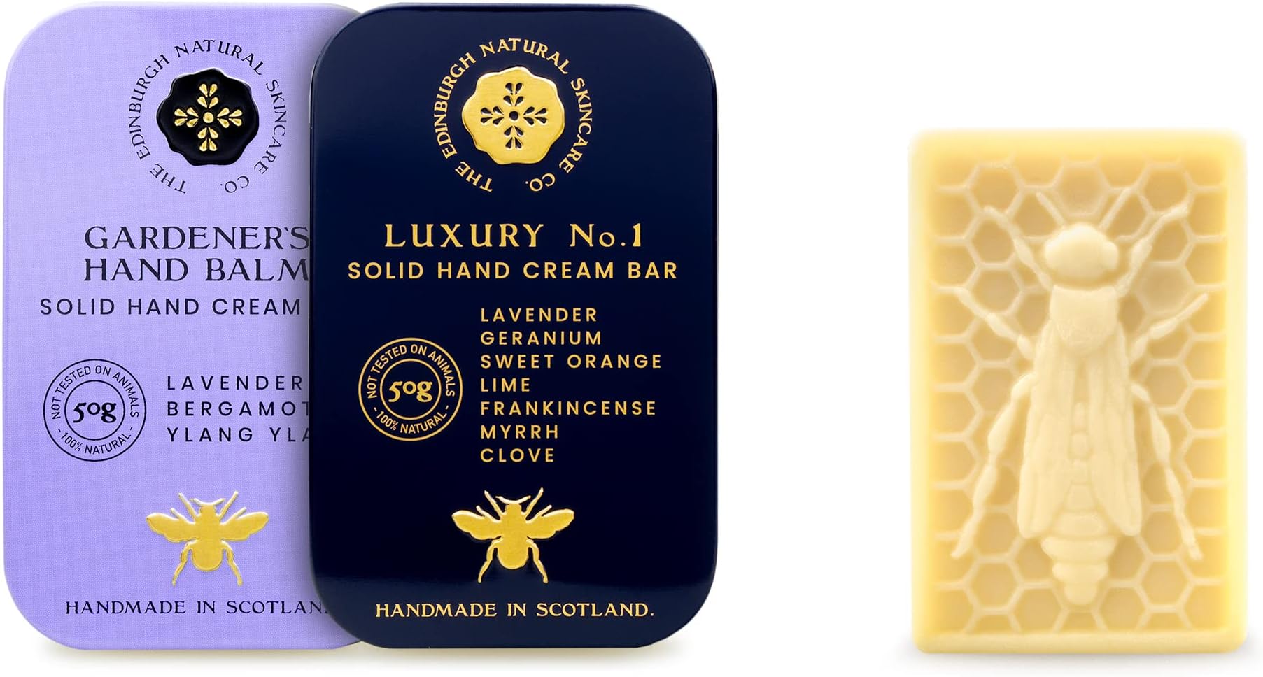 Moisturising Solid Hand Cream Bars | For Dry & Sensitive Hands | Gardeners & Luxury No.1 Scent | Natural Hand Cream | No Sticky Residue | Luxury Gift For All | Cruelty Free