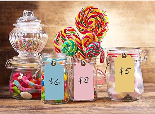 Miniatura 7 de Etiquetas Manila de 4 34 pulgadas x 2 38 pulgadas, etiquetas de envío con cuerdas adjuntas, etiquetas de inventario para equipaje, etiquetas de