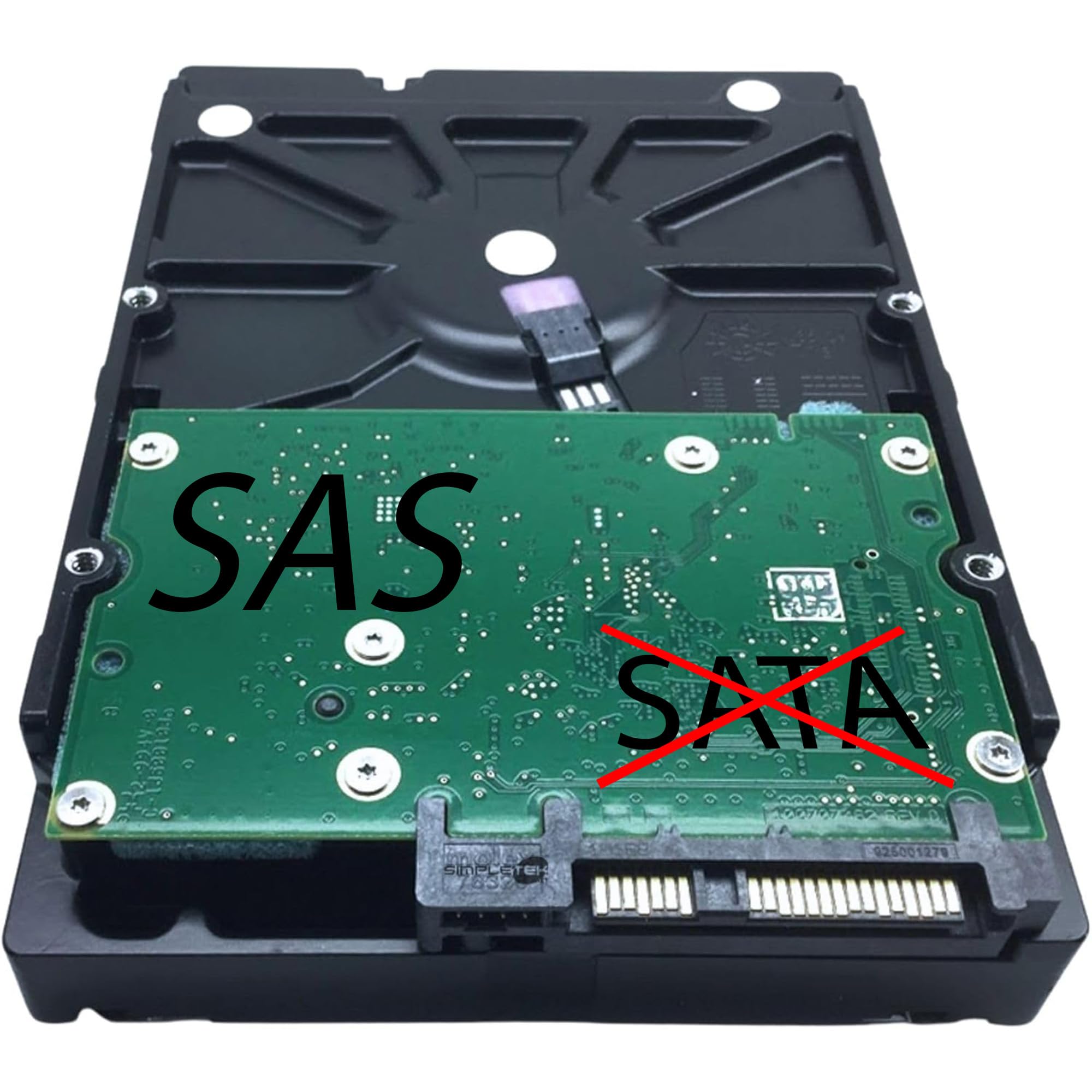 SIMPLETEK - Disco Duro Interno para servidores - Interfaz SAS, 4 TB, 3,5" | 6 Gbps | 7200 RPM, 128 MB de caché | [Atención: no es SATA] (Reacondicionado)