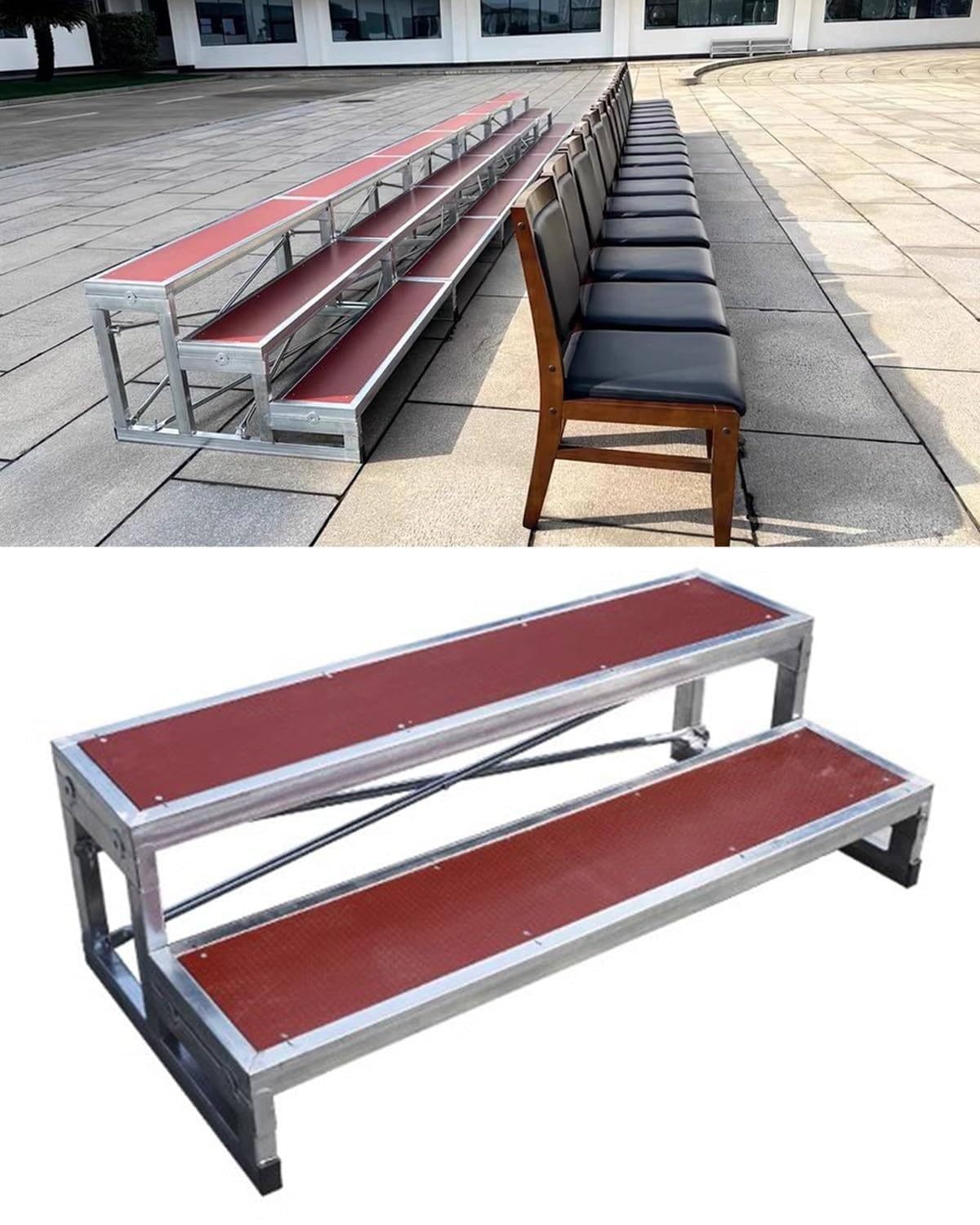 Pupitre et estrade de chœur commerciale avec marches d'escalier pour plateformes de spectacle