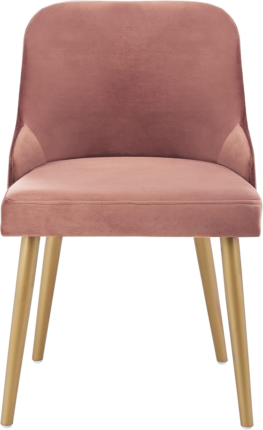 Safavieh Home Lulu Mid-Century Dusty Rose Velvet and Gold Dining Chair, Set of 2