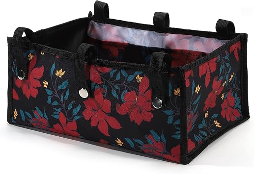 Walker Bag Under Seat for Four Wheel Rollator, Rollator Bag Tote Organizer Pouch Storage to Walkers for Senoirs, Walker Accessories Bauhinia, medium