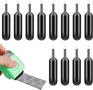 12Pcs Ink Refill for Roller Stamp, Ink Refill for Self Inking Identity Stamp Theft Protection, Stamps Inks Refills Roller, Inks Refills for Stamps Pad to Cover Personal Mail Address Information