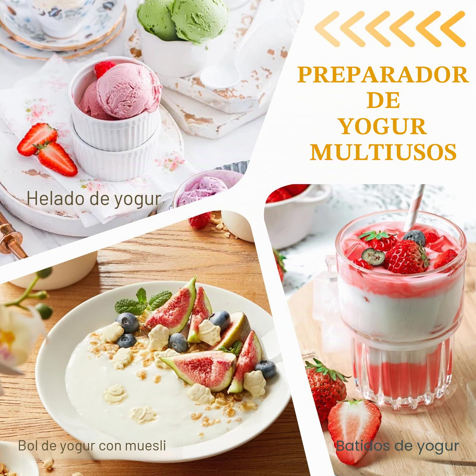 Yogurtera de 2 litros, máquina de yogur con 2 vasos, yogurtera con control de temperatura y tiempo, máquina de yogur griega automática multifuncional, enchufe de la UE 220 V