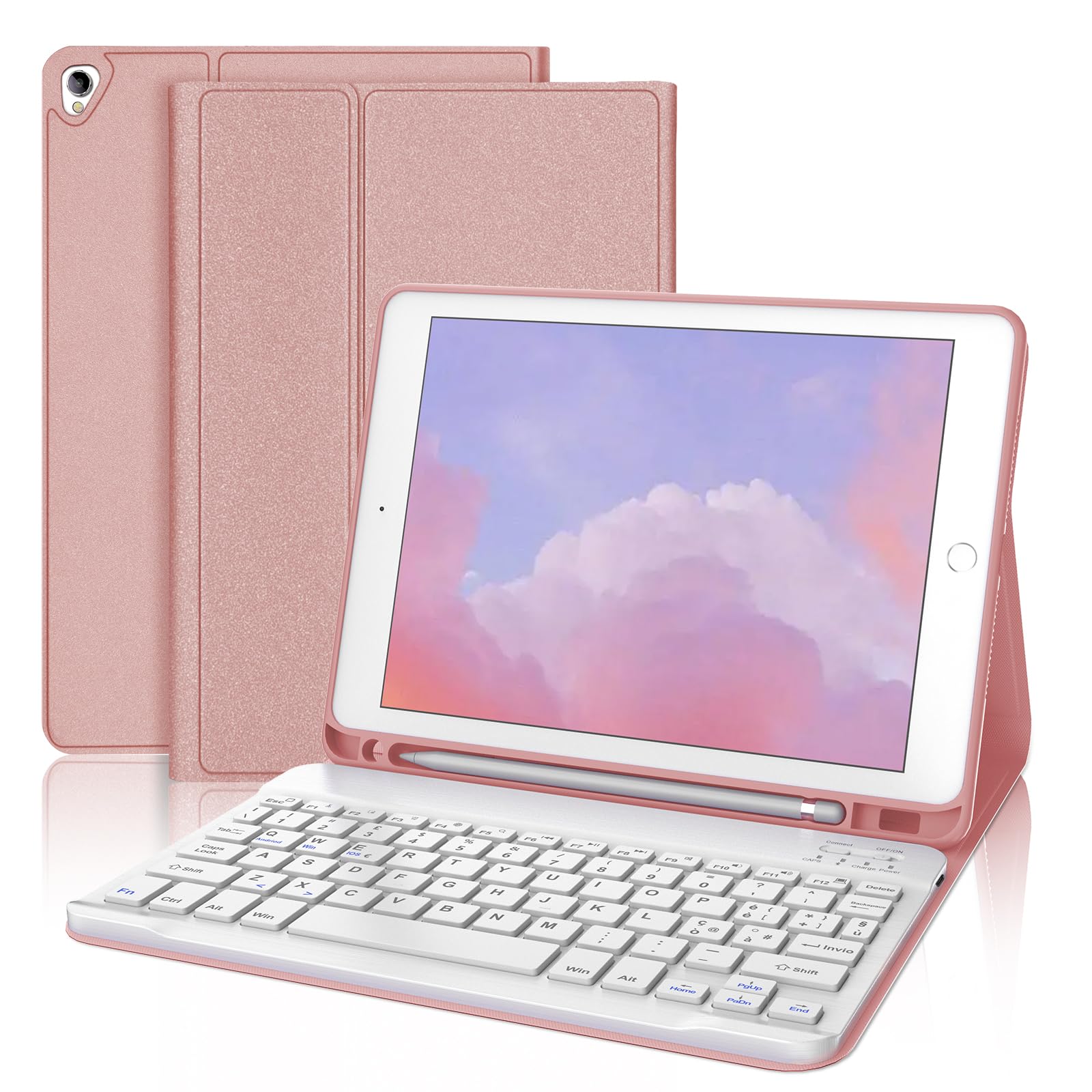 Gecko Covers Keyboard iPad 10.2 Case met Muis | AZERTY