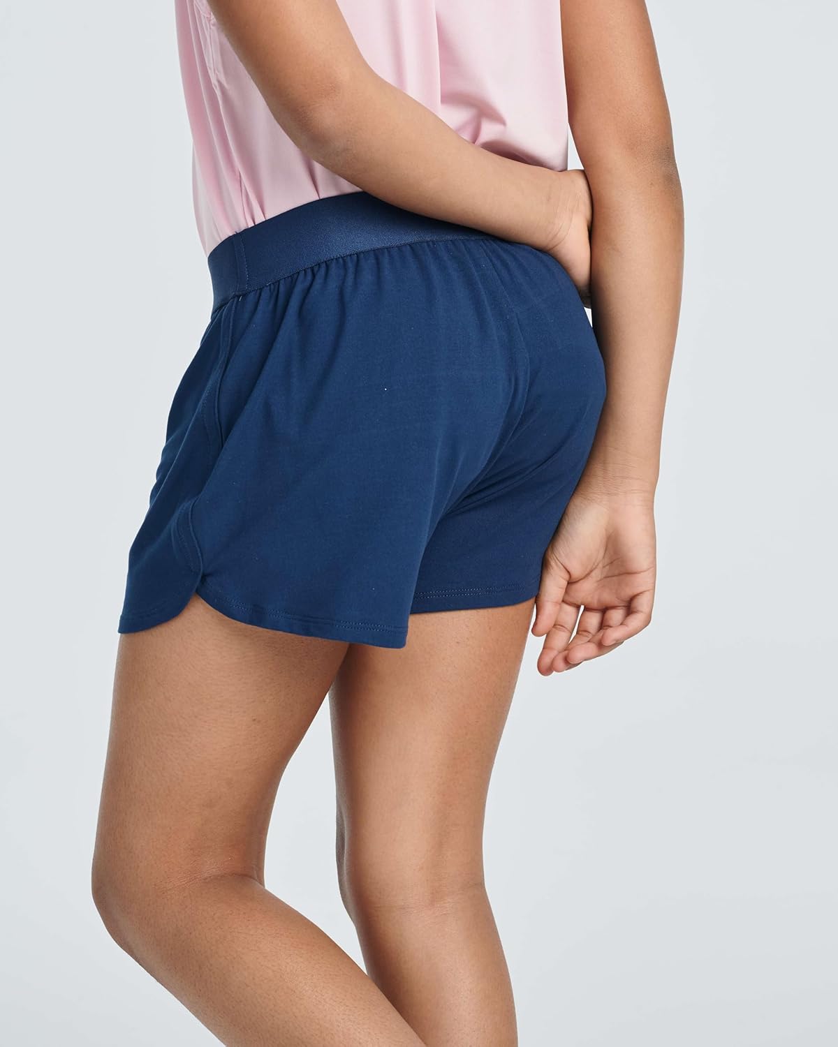 Real Essentials 4 Pack: Girls' Running Athletic Shorts for Teens Youth Basketball Soccer Volleyball Gym Sports - Image 5