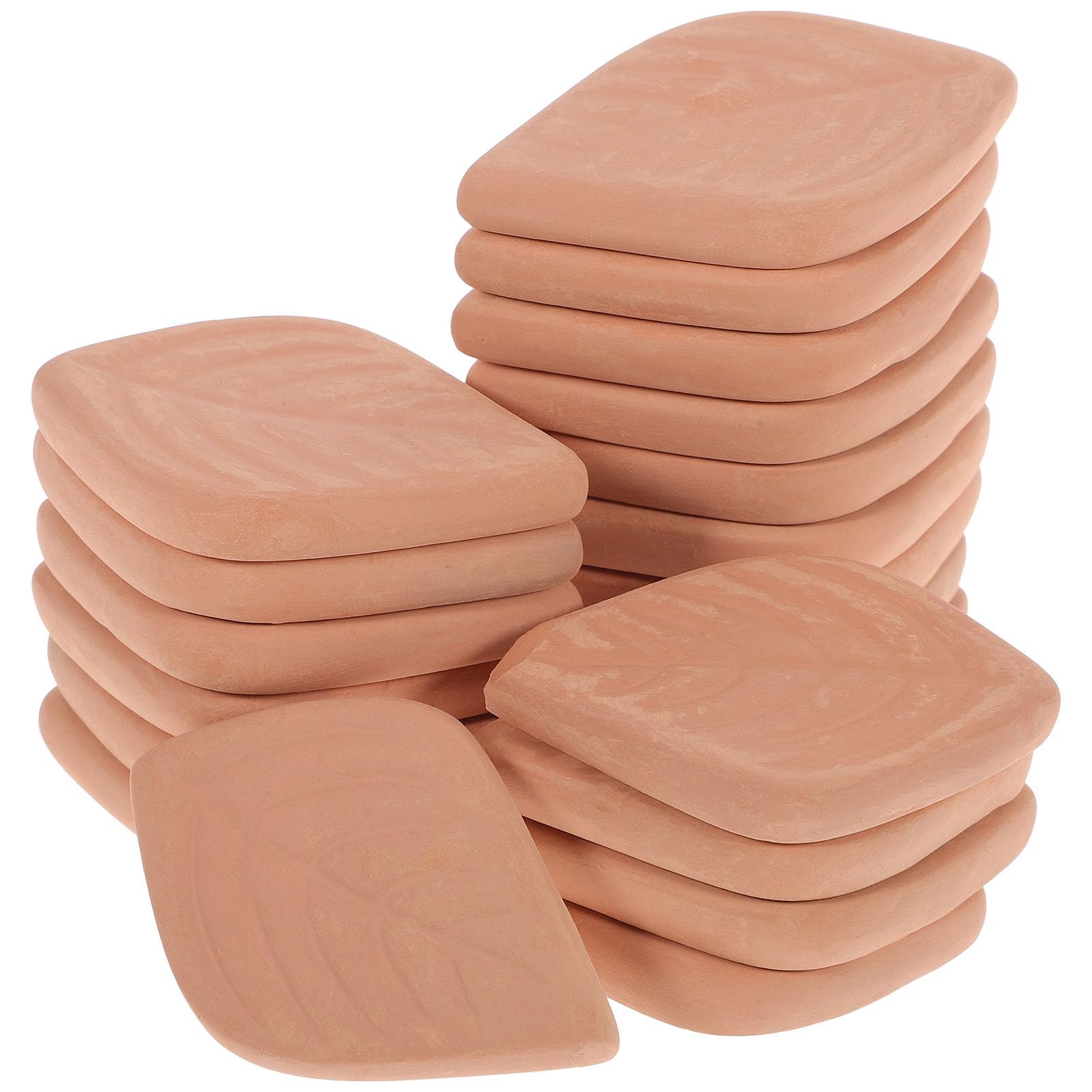 Absorbentes de humedad para alimentos en cocina, 20 deshumidificadores de cerámica roja en forma de hoja, paquete reutilizable para snacks