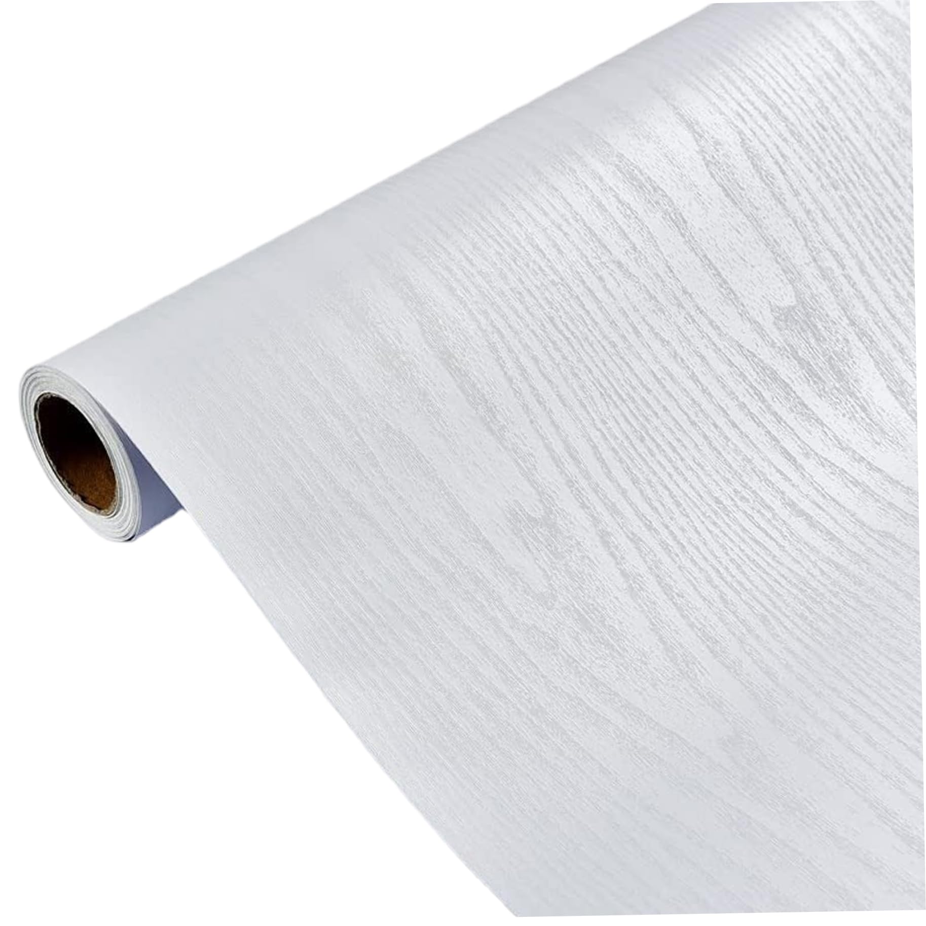Papel de contacto para gabinetes y cocinas con vinilo autoadhesivo de madera blanca texturizada
