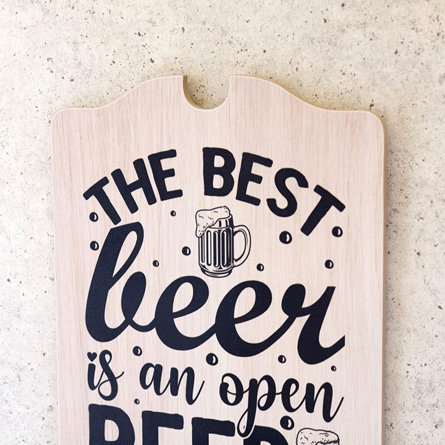 Akutsuki Boeki WB23002 The Best Beer Is An Open Woodboard W13.8 x D0.4 x H19.7 inches (W35 x D1 x H50 cm)