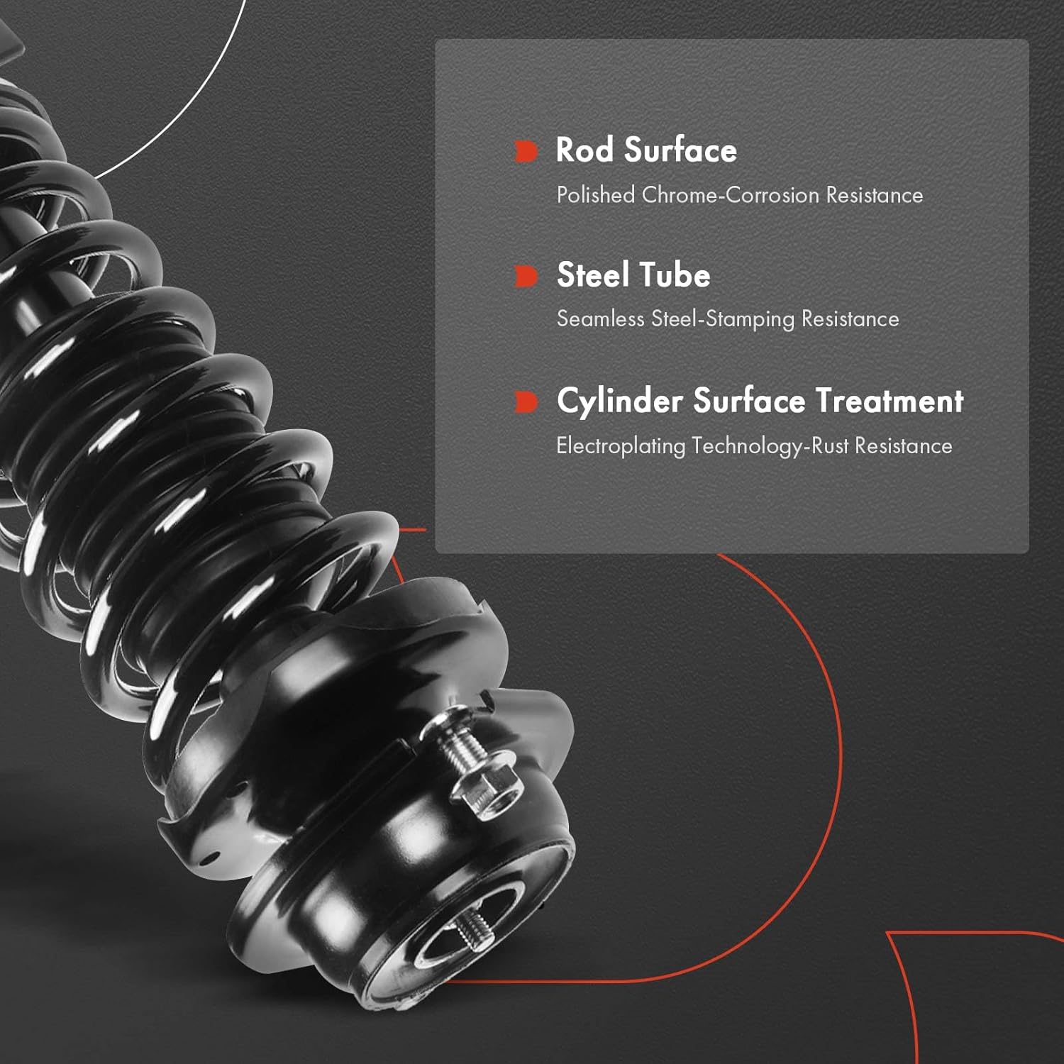 A-Premium Front Pair (2) Complete Strut & Coil Spring Assembly Compatible with Kia Rio 2001 2002, Driver and Passenger Side