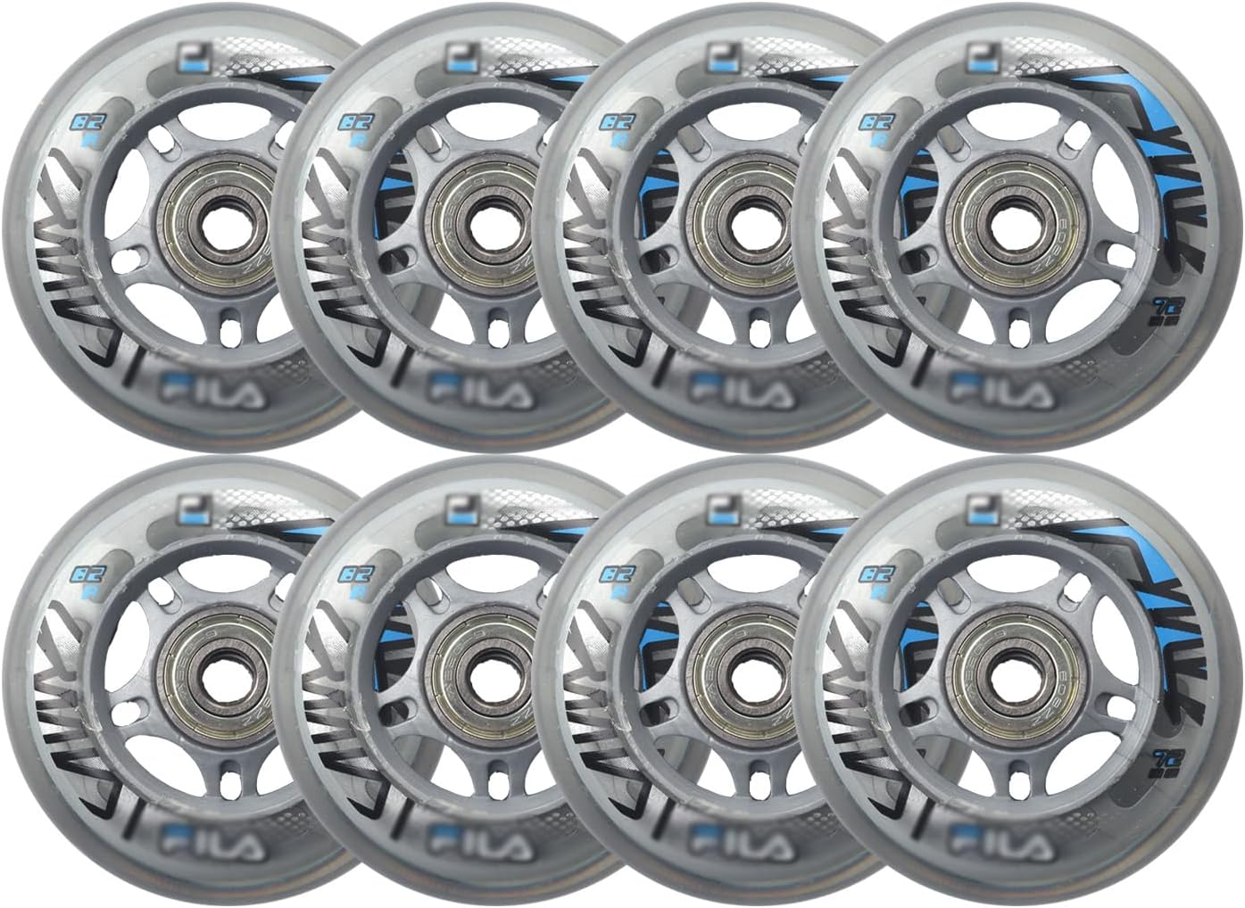 Amazon.co.jp 82A 72mm/76mm インラインスケートホイール (8個パック) 屋内屋外ローラースケートホイール、ローラー