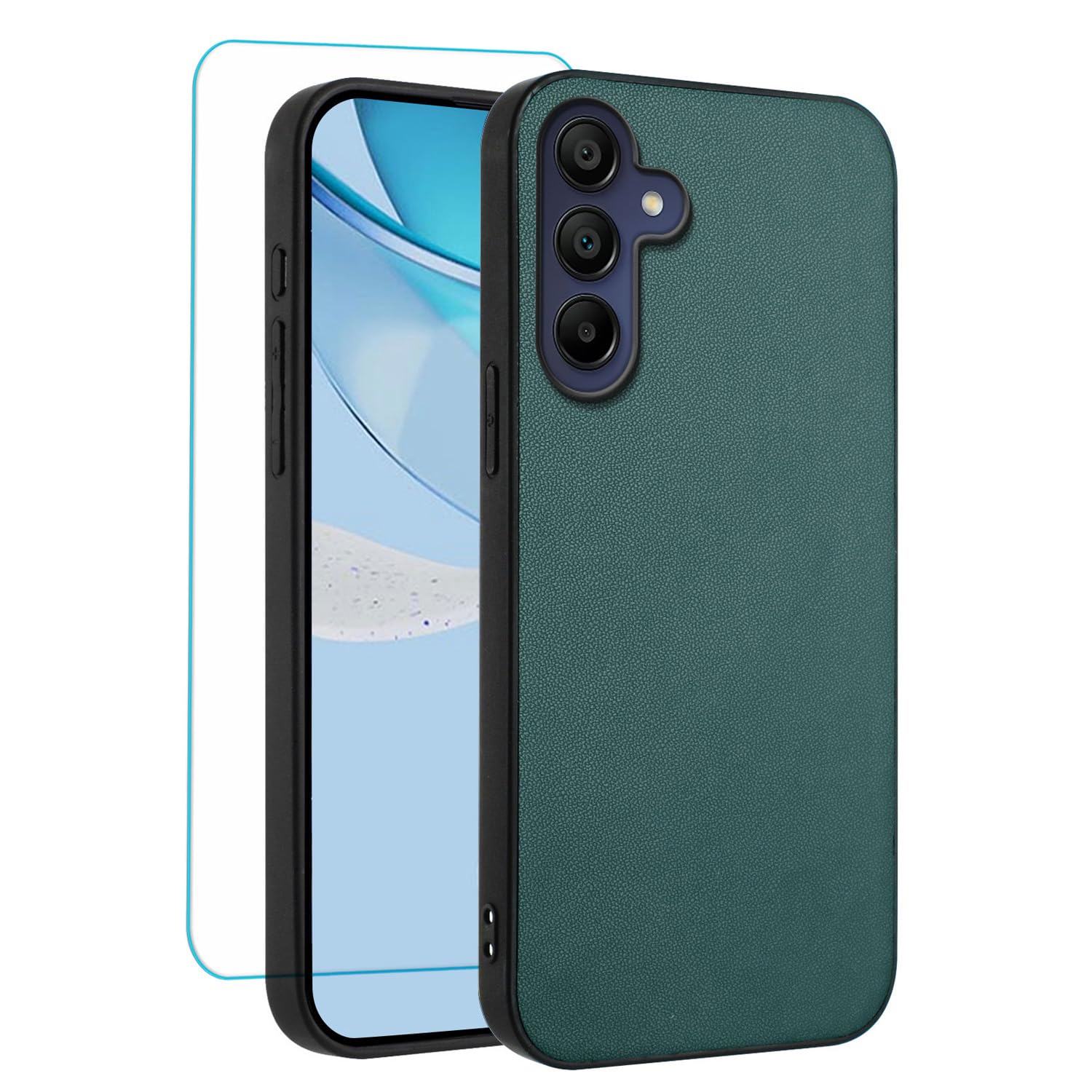 Coque Samsung Galaxy A16 avec protège-écran TPU souple vert - 8