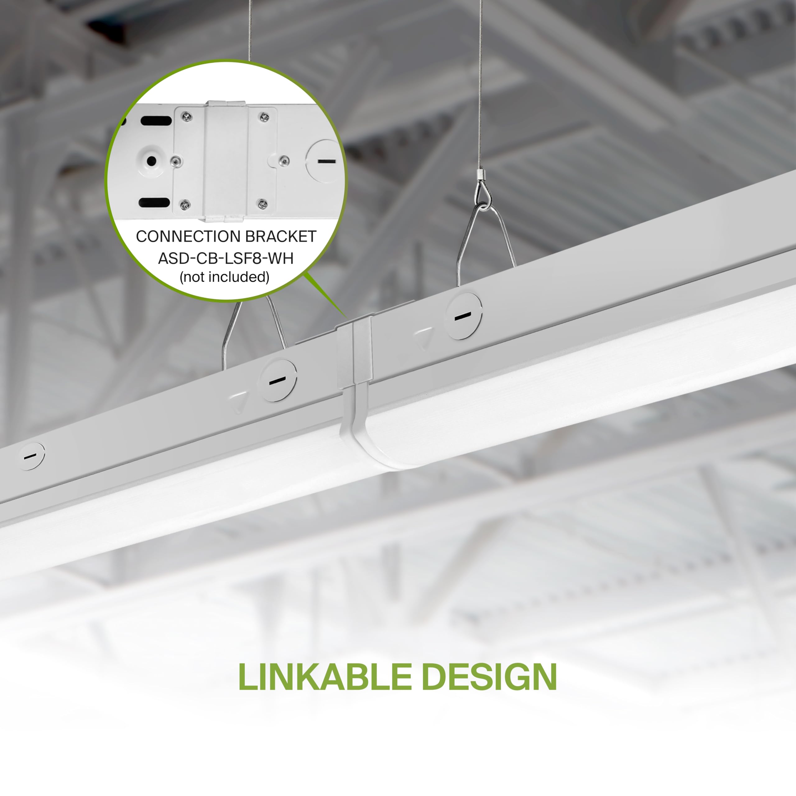 Amazon.com: ASD 8ft LED Linear Strip Light Fixture, 3500K 4000K
