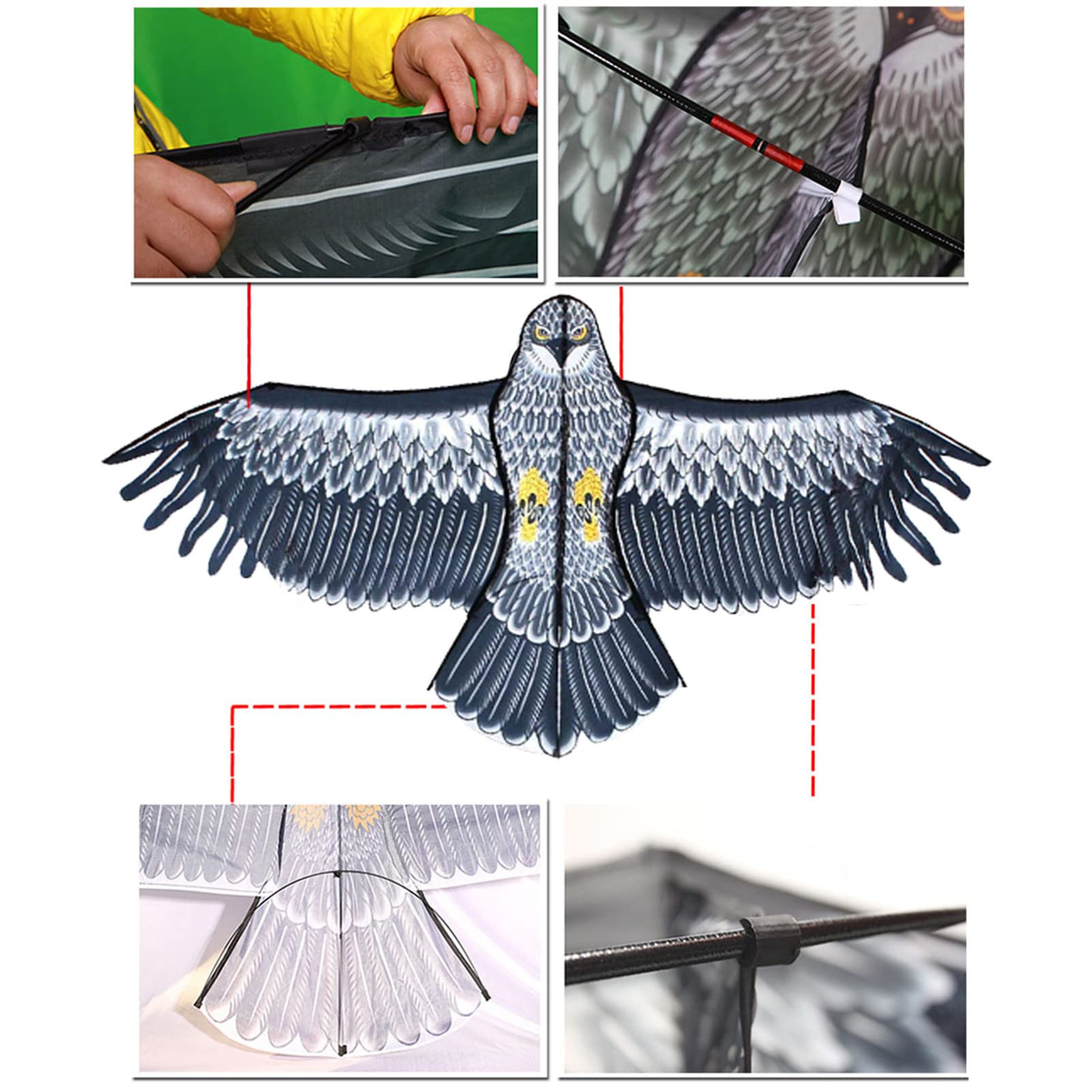 Amazon.co.jp: 鳥よけフライングカイト リアル鳥追いカイト鷹