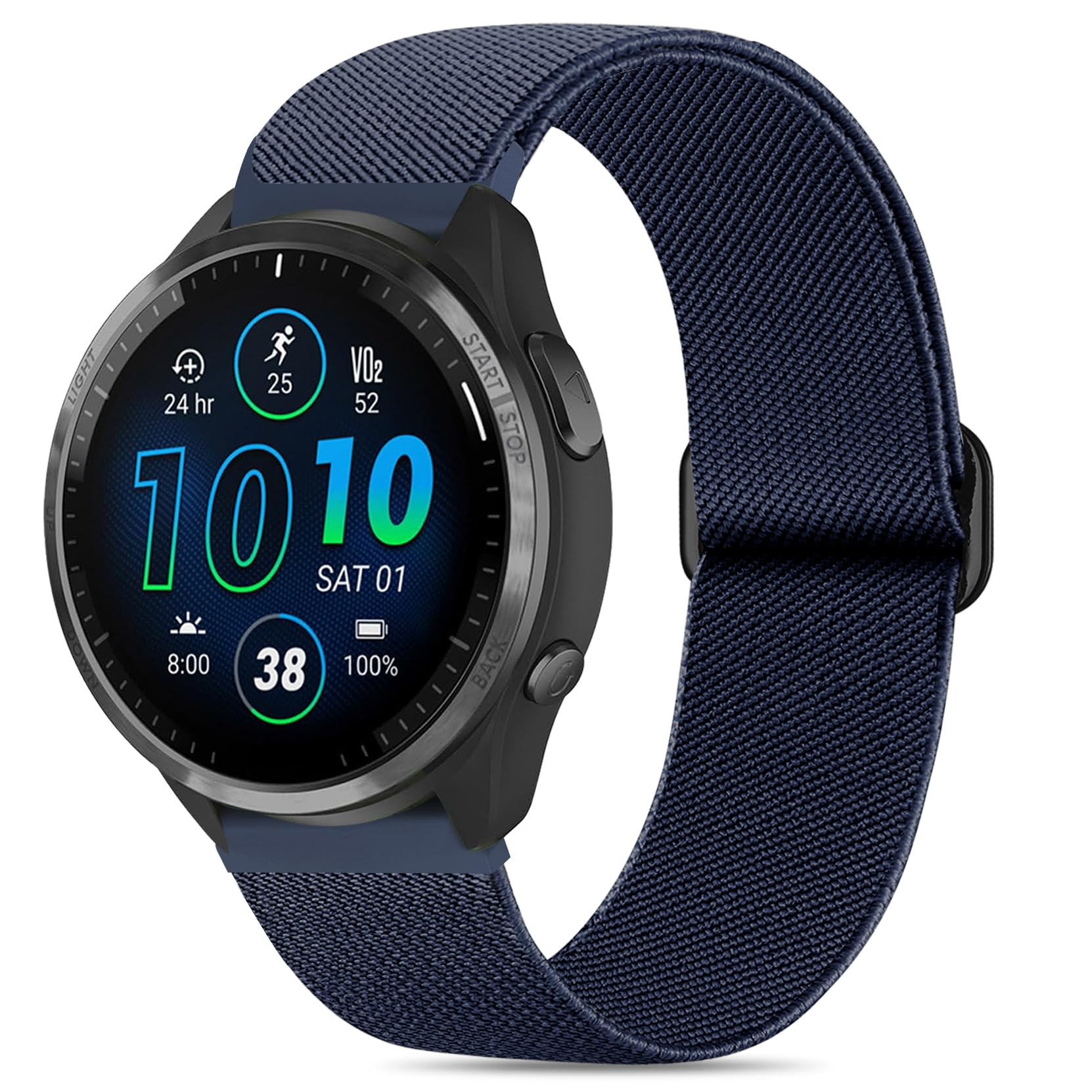 Nylon Bands Compatible with Garmin Forerunner 970 Watch Band/Forerunner 965 Watchband, Soft Farbic Strap Adjustable Loop for Forerunner 955/Forerunner 945/935/Instinct 3 45mm/Instinct 2/1 Men Women