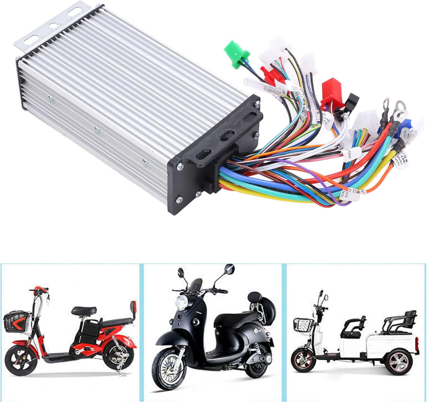 Brushless Controller, 50V72V Metal Motor Brushless Controller, 12 Tube Dual Mode Electric Accessories for Electric, Electric Scooter