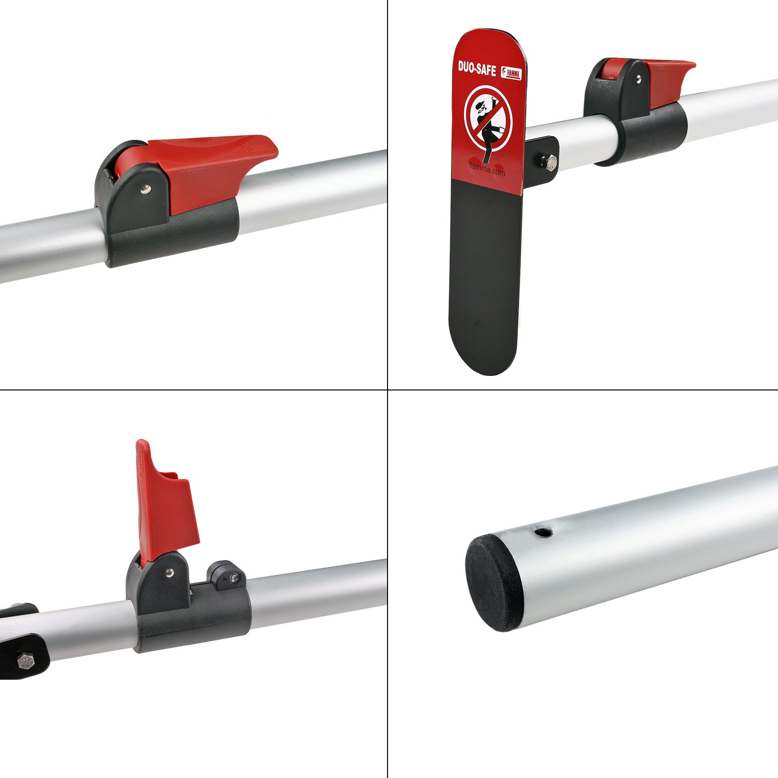 Fiamma, asta Duo Safe per la sicurezza delle portiere, antifurto, regolabile da 119 cm a 190 cm