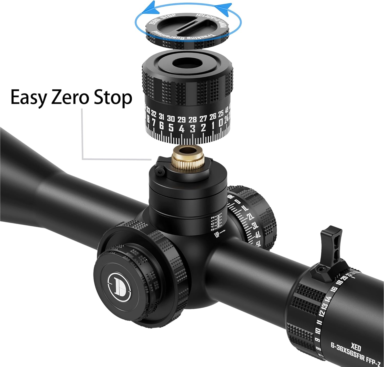 XED 6-36x56mm PRS Rifle Scope FFP Illuminated Reticle with Zero Stop 35mm Tube