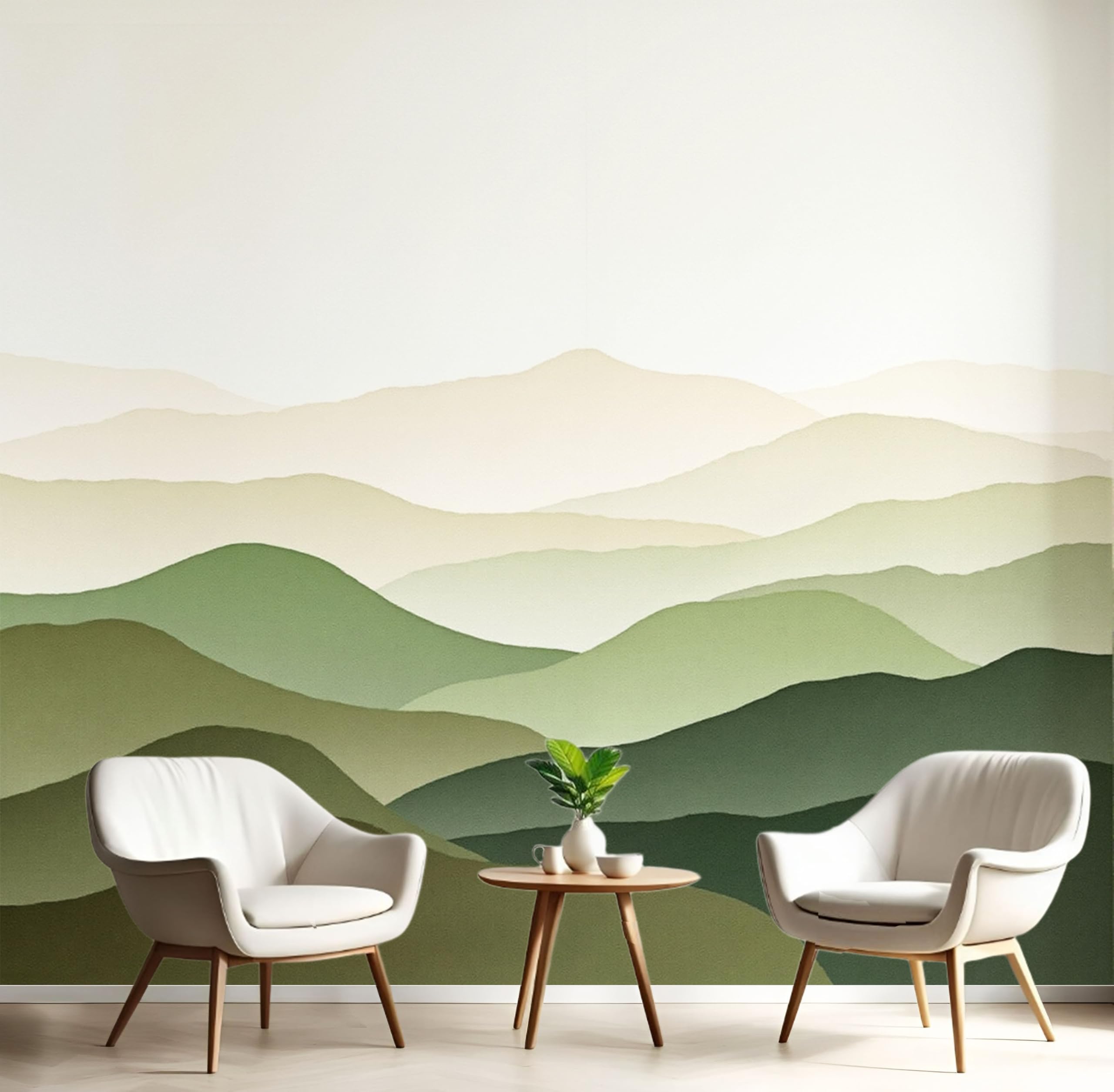 Papier peint panoramique 3D illustration minimaliste chic beige