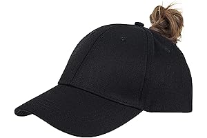 High Ponytail Baseball Caps - Women's Sun Visor with Built-in Scrunchie for Messy Bun