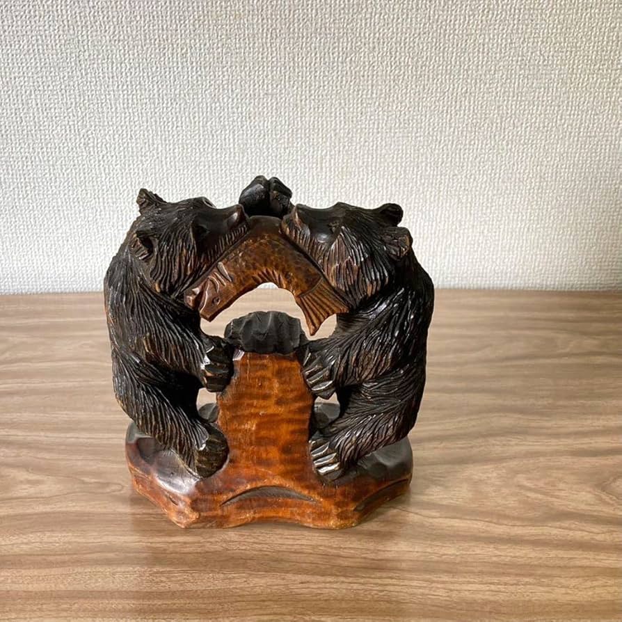 木彫り 熊 彫刻 くま クマ置物 レリーフ 昭和レトロ 木彫り 熊 彫刻 くま クマ置物 レリーフ 昭和レトロ 熊の木彫り
