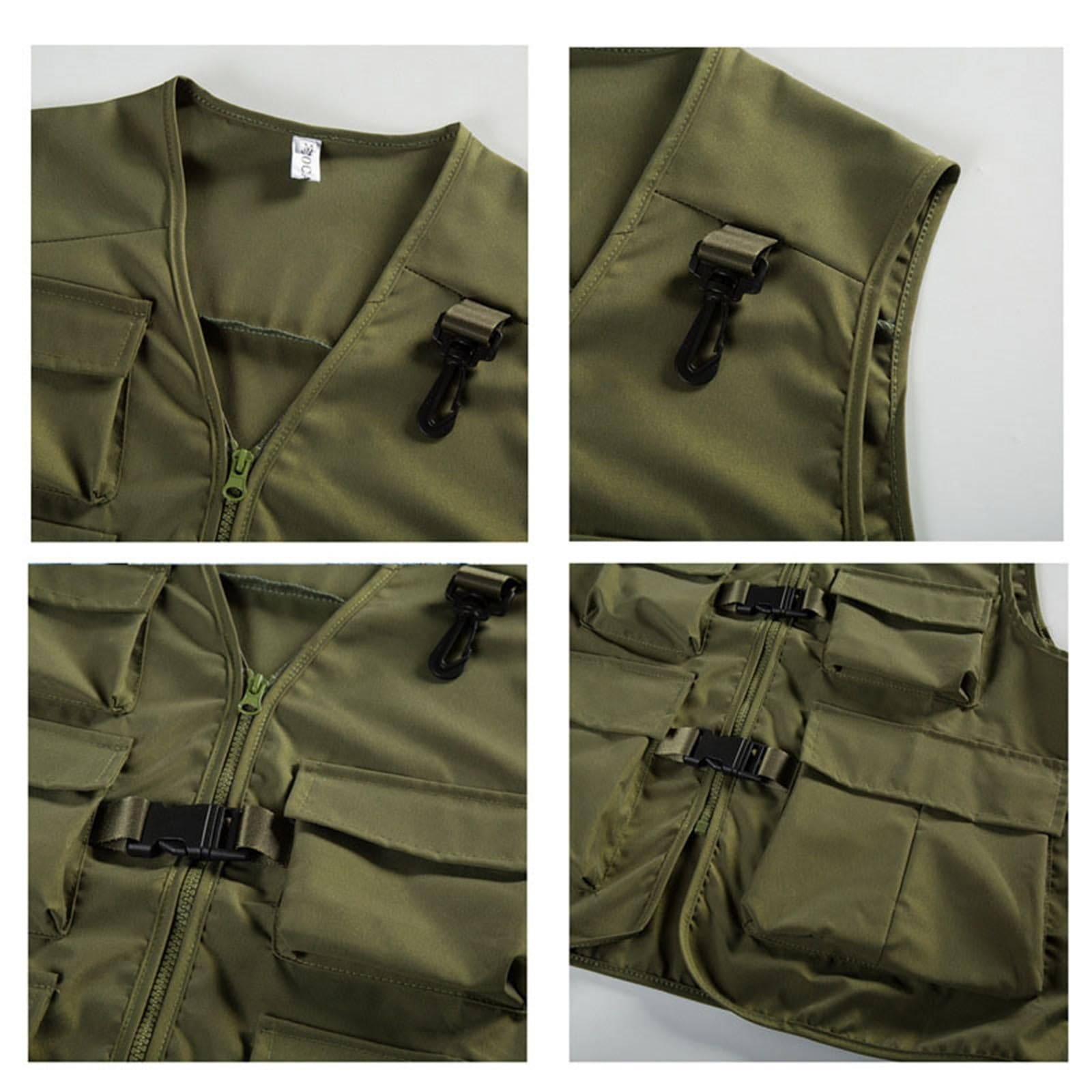 Wygwlg Gilet Estivo da Uomo Stile Utility