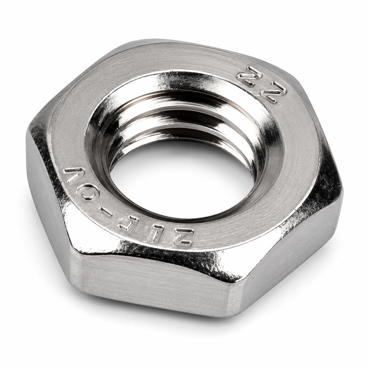 Dado basso DIN 439 – Dado esagonale sottile forma B con smusso | Acciaio inox A2 (V2A) | Fissaggio compatto e preciso | 25 pezzi – varie misure (M6)