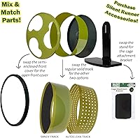 Vista 5 de Silent Runner 12" Wide + Cage Attachment - Silent, Fast, Durable Exercise Wheel - Sugar Gliders, Degus, Rats, Hedgehogs, Prairie Dogs & Small Pets