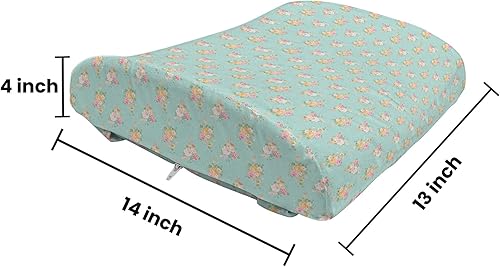 Miniatura 395 de Lunarable Teal Travel Pillow Neck Rest, Aquatic Fauna Theme Hand Drawn Style Various Starfish in Blue Shades, Memory Foam Traveling Accessory for