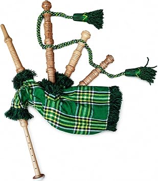McWilliams Mini Miniature Bagpipe, Bagpipe for Beginners Playable Mini Gift IRISH GREEN