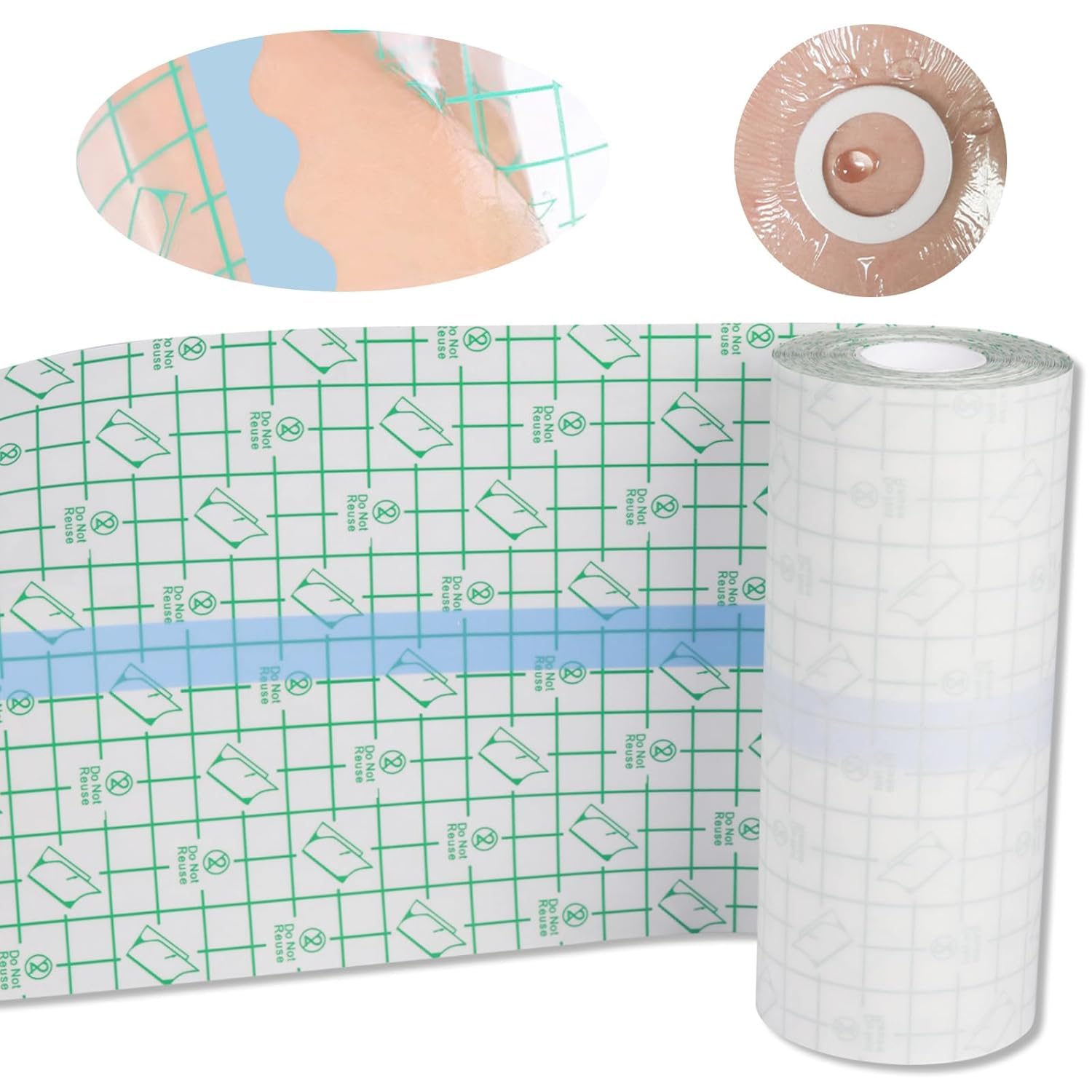 Rayyl Vendaje para Tatuajes 15cm x 2m, Vendaje Transparente Impermeable Second Skin Protection para Tatuajes Apositos Adhesivos Impermeables para Deportes NatacióN Ducha