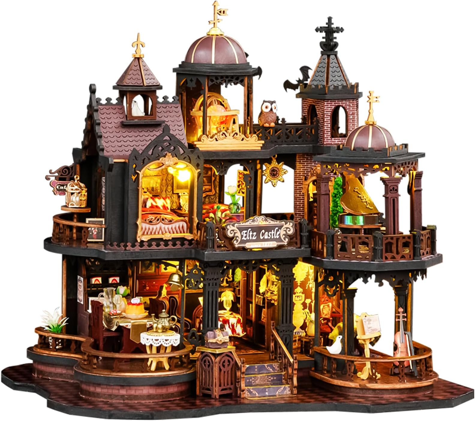 Spilay DIY Miniature House Kit for Adults, Miniature Dollhouse Kit