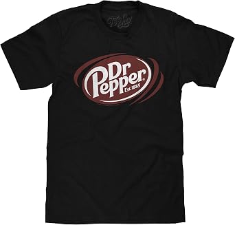 Tee Luv Mens Dr Pepper Est 1885 Soda Pop Logo T-Shirt
