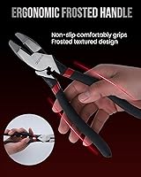 Vista 5 de Alicates Linesman 4 en 1 de 9-1/2 pulgadas con cortador de cables, troquel de crimpado y extractor de cinta de pescado, asas de agarre de PVC